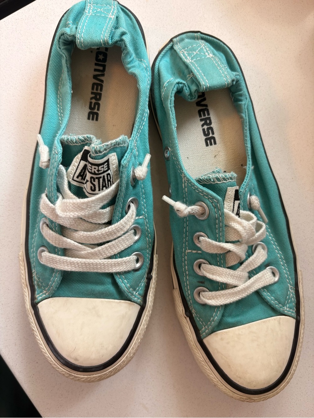 Converse Teal Low Top Sneakers